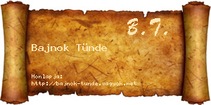 Bajnok Tünde névjegykártya